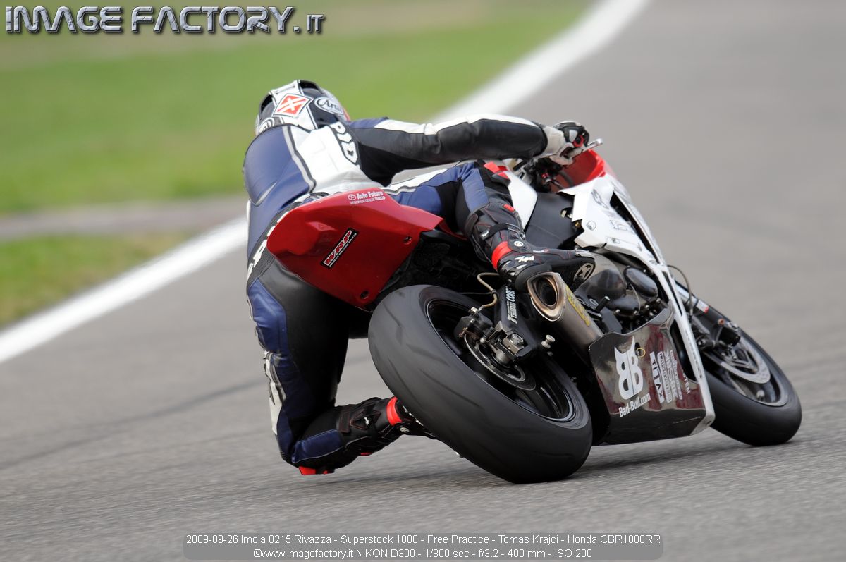 2009-09-26 Imola 0215 Rivazza - Superstock 1000 - Free Practice - Tomas Krajci - Honda CBR1000RR